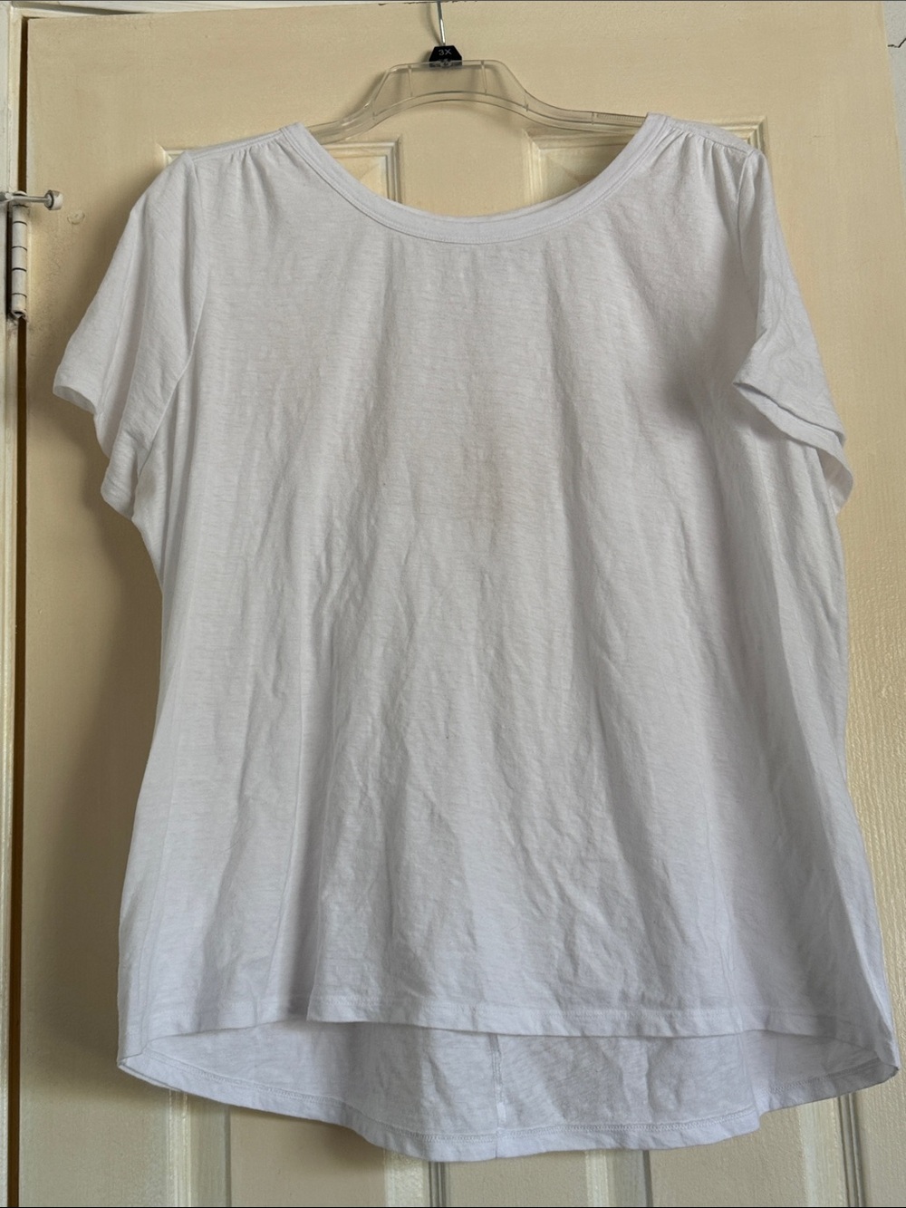 Lane Bryant Women's White Scoop Neck with butterfly back